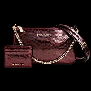 Michael Kors GIFT BOX SET $548 Bag w/ Chain & Crossbody Straps & Cardholder BNIB